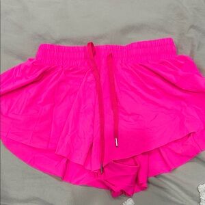 Katie J NYC Neon Pink Athletic Shorts M